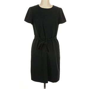 J Crew Black Dress with Tie Belt